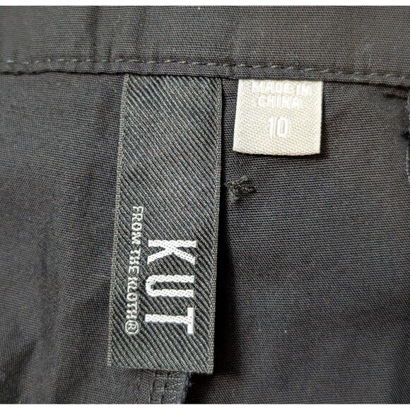 Kut from the Kloth Size 10 Dress Pants Straight Leg Pleated Cuffed 100% Cotton - Picture 5 of 8